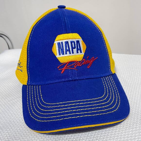NAPA NASCAR Racing Hat Chase Elliott #9 Blue Yellow Adjustable Baseball Cap - Picture 8 of 8